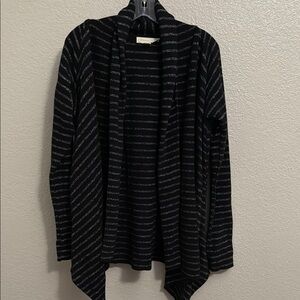 Lovestitch Black Striped Women's cardigan  Sweater